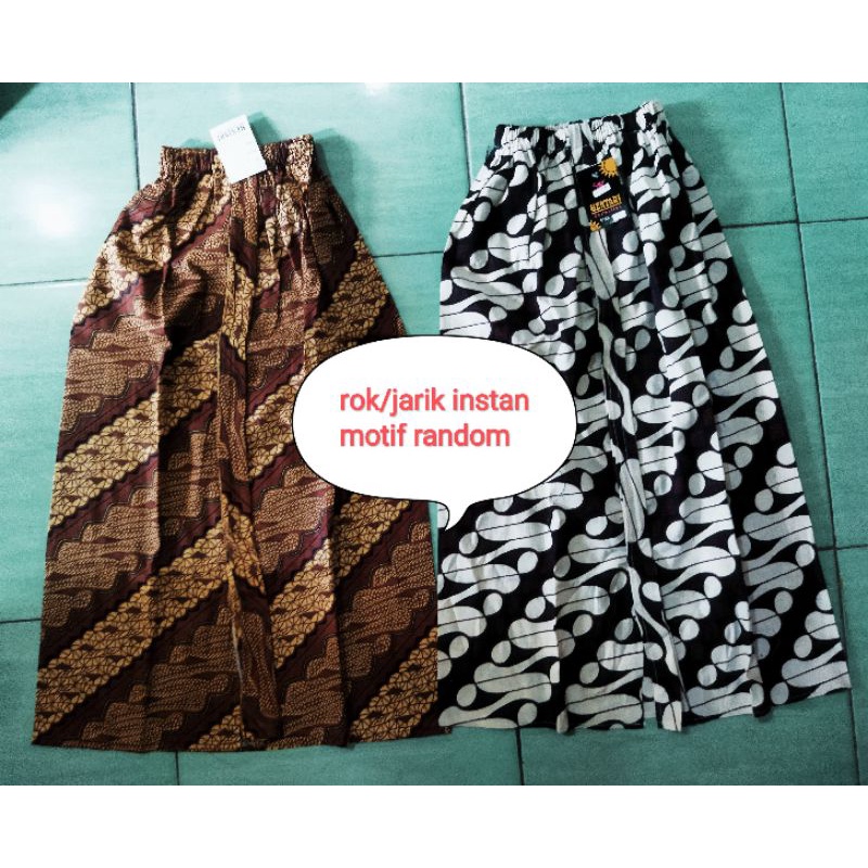 jarik wiru instan anak/ rok batik anak wiru putih/ jarik wiru instan coklat