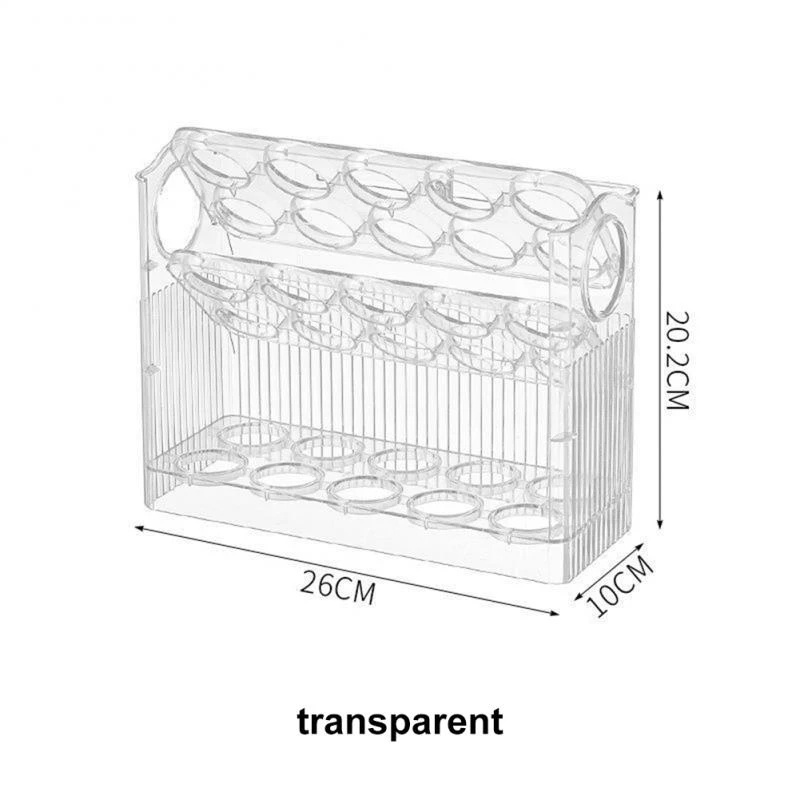 Kotak Penyimpanan Telur 3 Tingkat Model Putar Hemat Ruang Untuk Kulkas