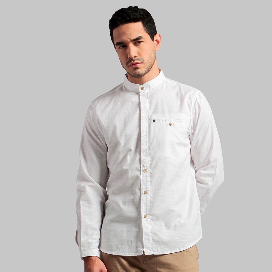 BAJU KOKO LENGAN PANJANG MGEE AUTUS C043 - WHITE