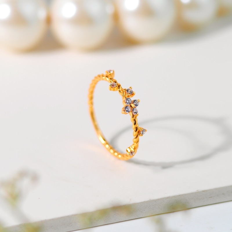 Cincin Emas Plintir Mata Tabur - Toko Emas Gadjah