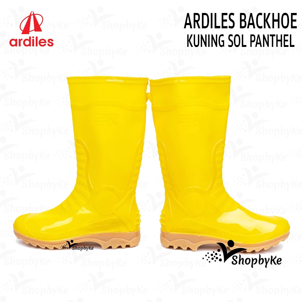 Sepatu Boots Karet Tinggi ARDILES BACKHOE KUNING PENTHEL / Sepatu Boots Karet Pria / Sepatu Boots Tinggi / Sepatu Boots Terlaris / Sepatu Boots Termurah / COD Bayar di Tempat