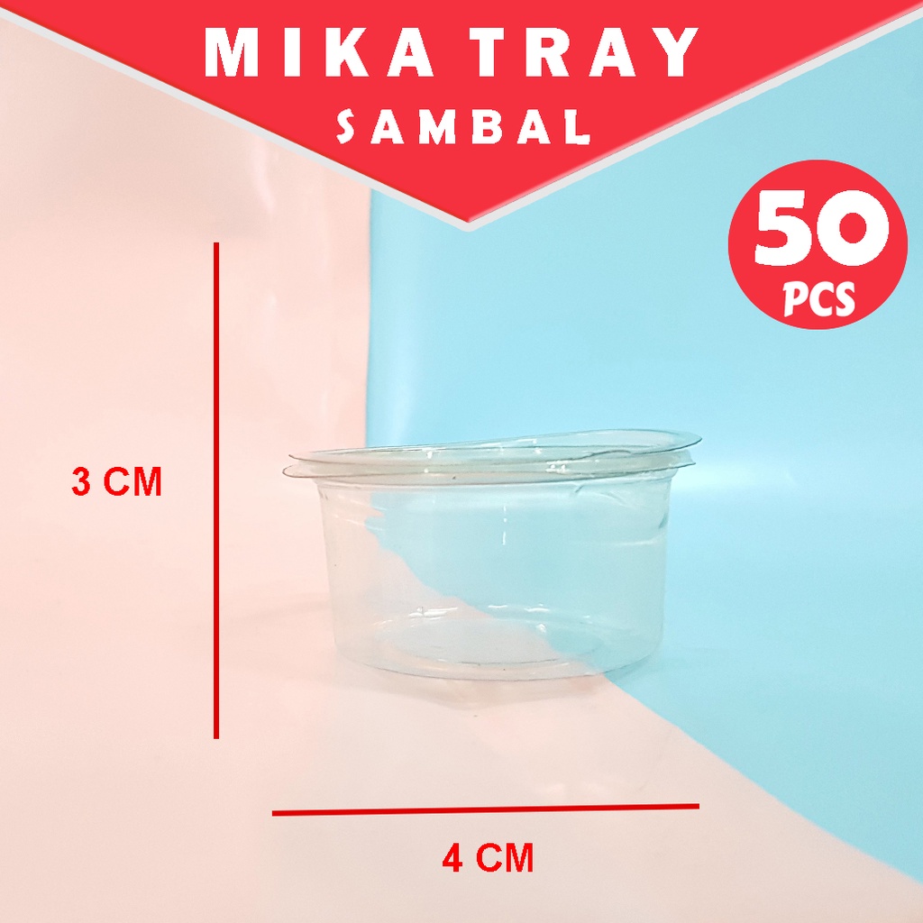 ( ISI 50 PCS ) Mika Cup Sambal 60 ML / Mika Cup Sambal / Cup Mika Sambal Saos