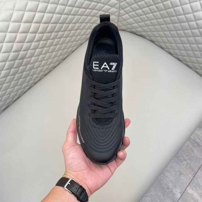 sepatu pria sneaker cowok ea2022 slip on men shoes run away hitam mirror p1shoes