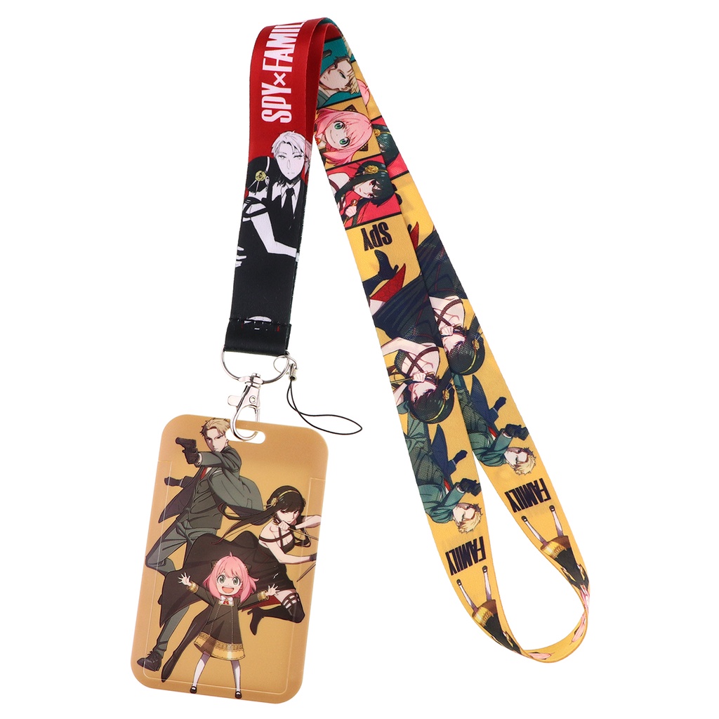 Spyx Strap Leher Holder Kartu ID / Handphone Motif Kartun Anime Jepang