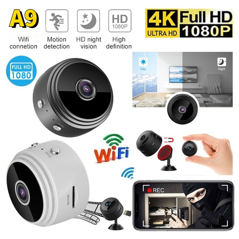 【COD】Mini Kamera A9 Nirkabel 1080P HD WIFI Smart CCTV Wireless Camera Micro Voice Recorder Video Surveillance IP Camera