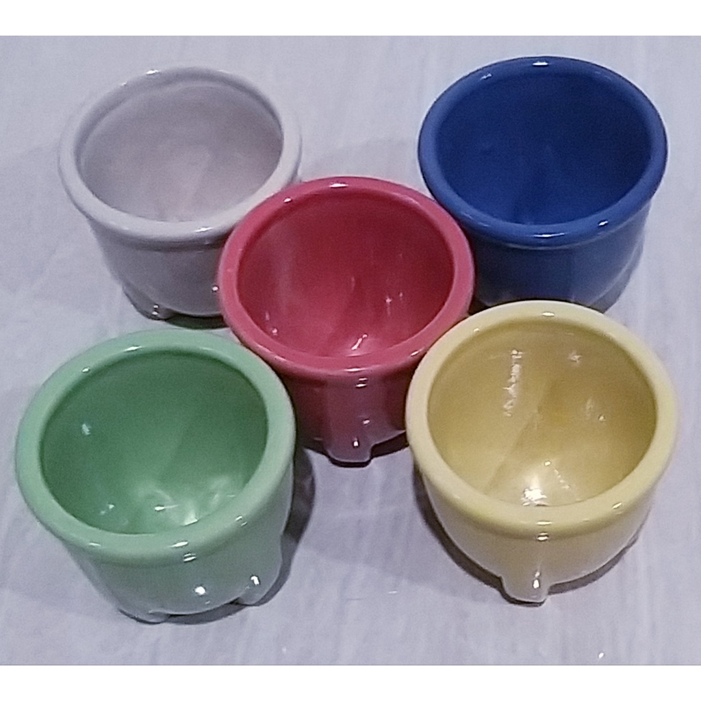 Jual Pot Keramik Bonsai Mame Shito Sukulen Tanaman Hias Mini Shopee