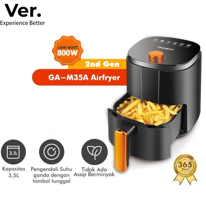 Slow Cooker Gaabor Airfryer 3.5 Liter Mesin Penggorengan Tanpa Minyak Anti Lengket