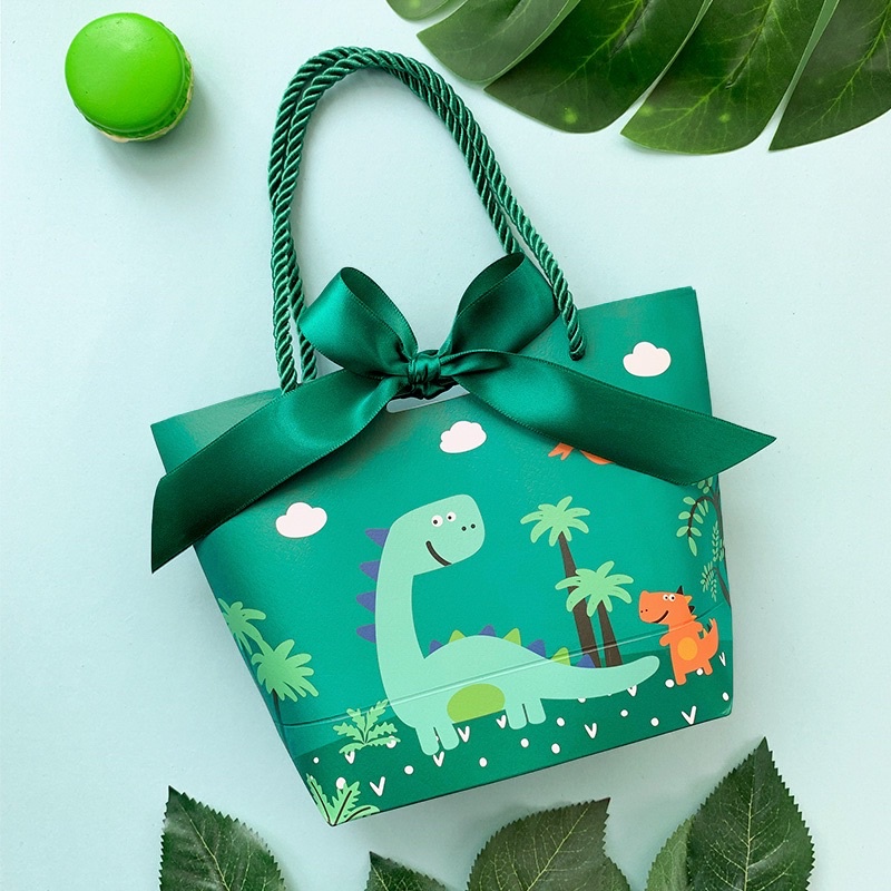 

MIHAN Paperbag Import Dino Hijau | Tas Hadiah Ulang Tahun | Tas Bingkisan Anak