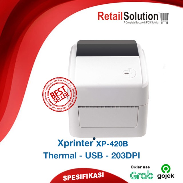 Barcode Printer Barcode Label Thermal Usb - Xprinter Xp420 / Xp-420B / Xp420B