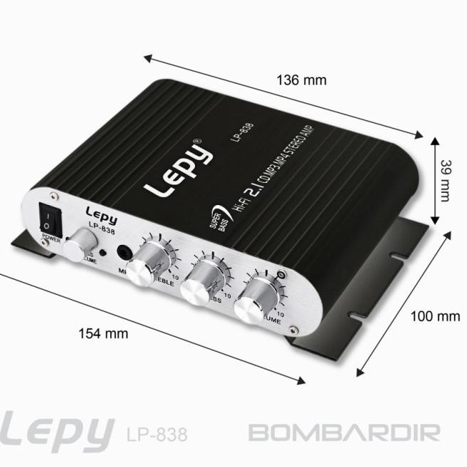 AMPLIFIER LEPY LP-838 MINI STEREO AUDIO