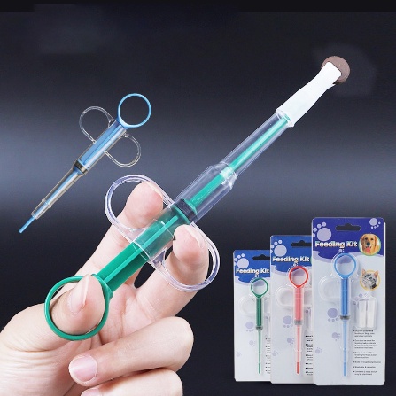 Alat Pelontar Obat Kucing Anjing Hewan Peliharaan Feeding Kit Cara Mudah Meminumkan Obat Pada Hewan