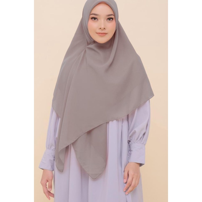 ZM Zaskia Mecca - Hijab Syari Bellsa Shade Of Brown Ash - Segi Empat