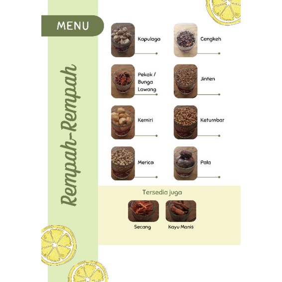 

Rempah-Rempah Murah, Bumbu Masak, Bumbu Dapur 250g