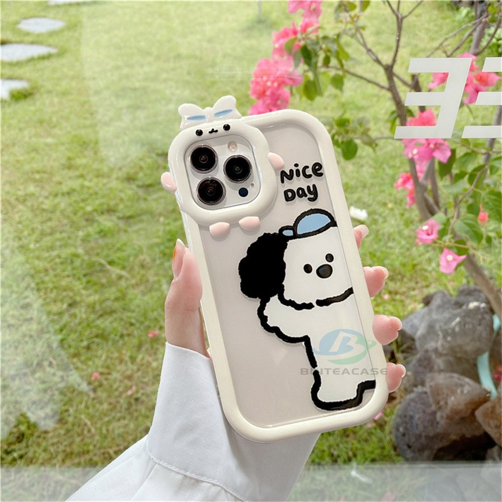 Case Desain Anjing Monster Kecil Untuk IPhone 14 Pro Max 13 Pro Max 11 12 Xr XS 6 6S 7 8 Plus