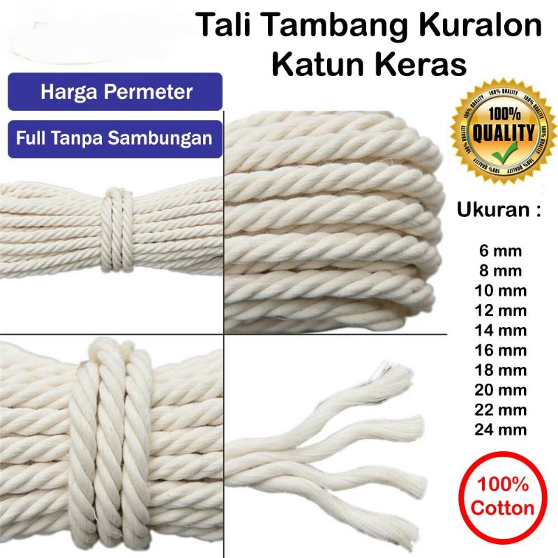 TALI KURALON KATUN  10mm 12 mm/ TALI TAMBANG / TALI KATUN/ TALI TARIK KAYU