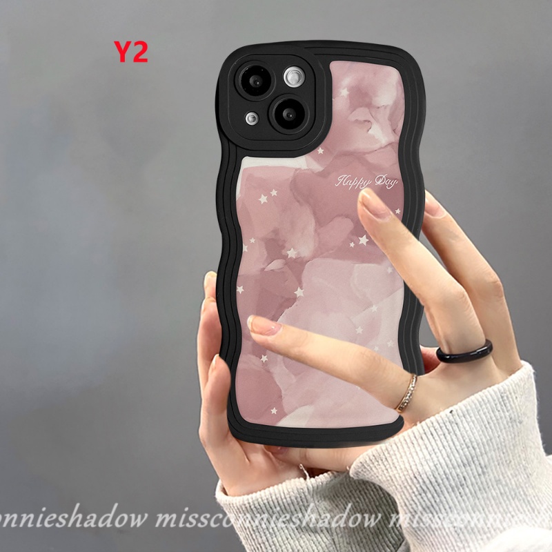 Case Pasangan Desain NFC Halo Edge Untuk Redmi A1 9 10A 10C A1 + 10 9T 9A 9C Note 10 11 10 Pro Max M3 X3 Soft Case Motif Lukisan Cat Air