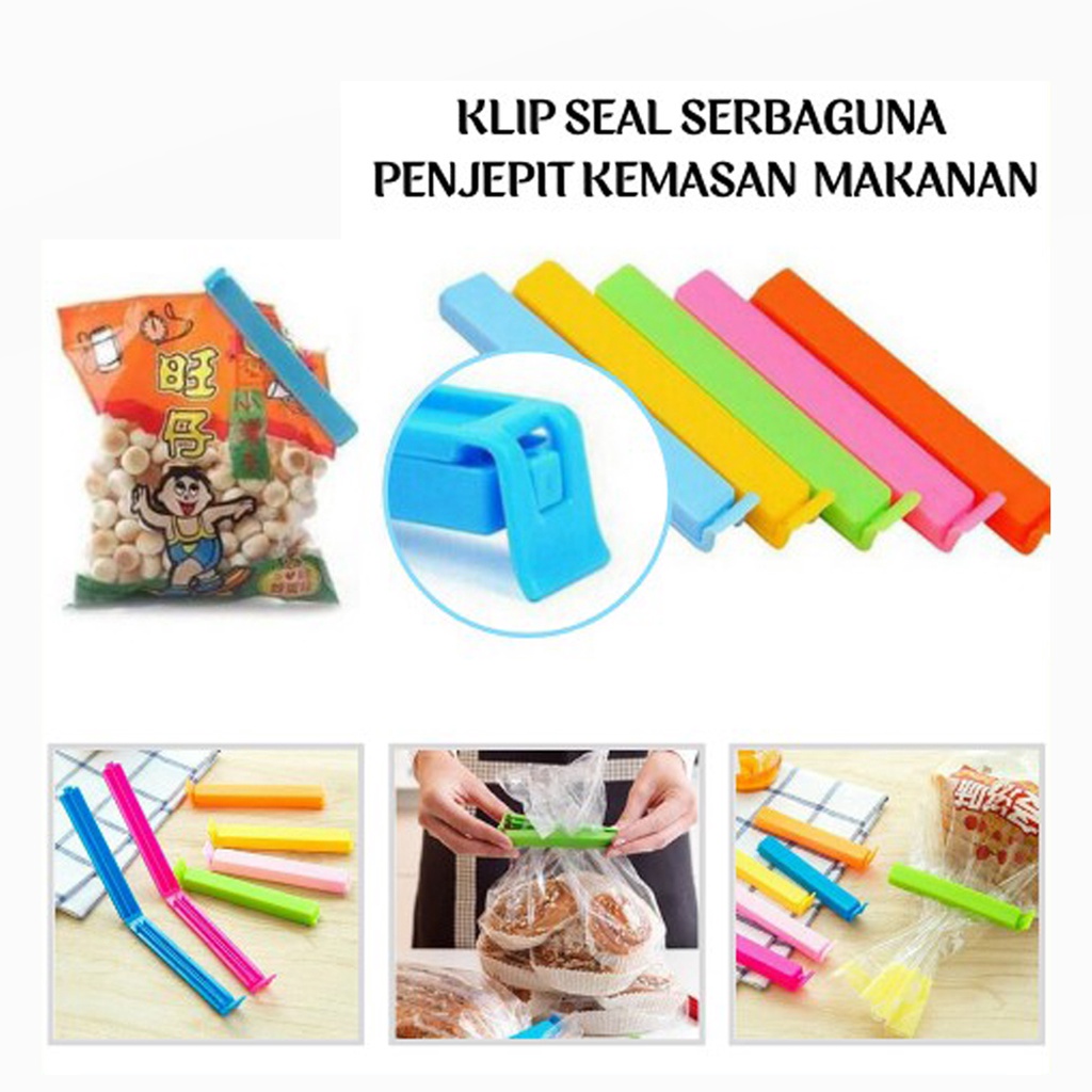 Clip Food / Penjepit Plastik Bungkus Makanan / Klip Sealing Snack Sealer / Segel Jepit Ringan Cemilan