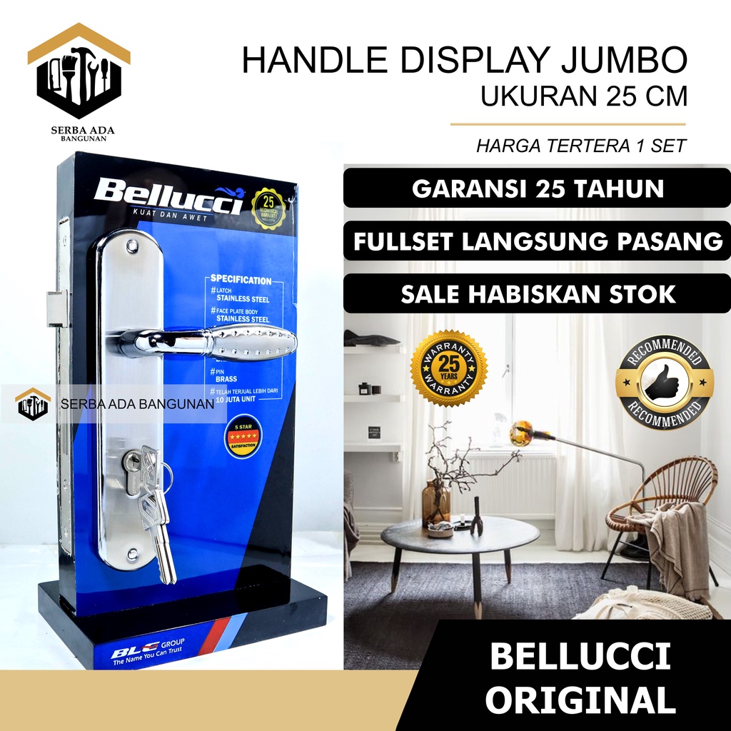 Kunci Pintu Besar Bellucci Eagle NP Bekas Display Handle Besar Bellucci Eagle Handle Stainless