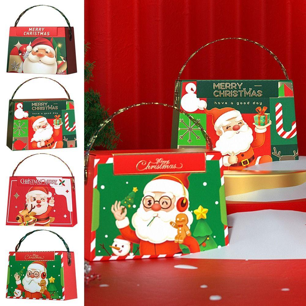 Solighter 4PCS Kotak Hadiah Natal Perlengkapan Pesta Party Dressing Chocolates Candy Box