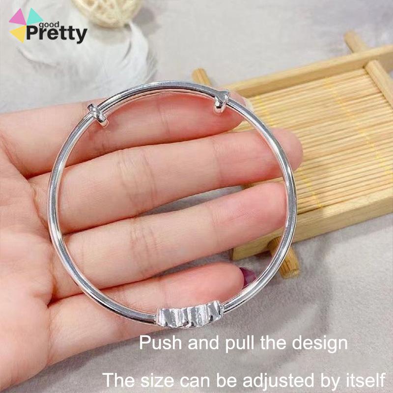 Gelang cinta Korea Gelang ganda dorong-tarik disesuaikan desain Aksesoris Fashion Bangle - PD