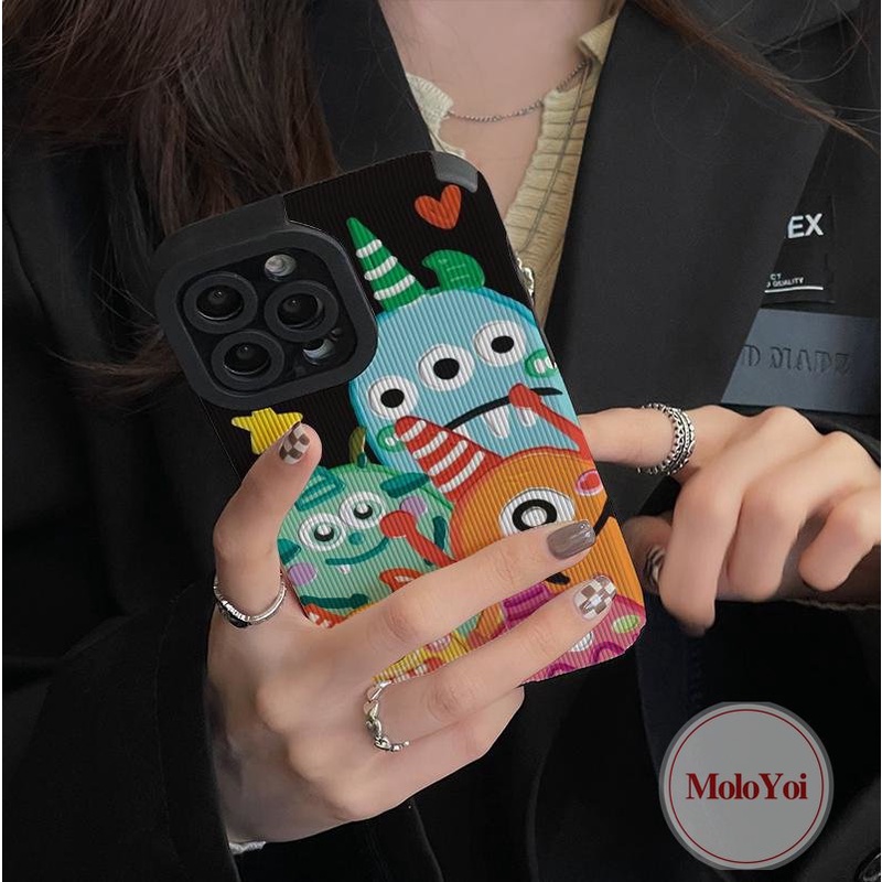 Soft Case TPU Motif Kartun Monster Unicorn Untuk iPhone 7 8 Plus 11 Pro Max XR 12 13 14 Pro Max X XS Max