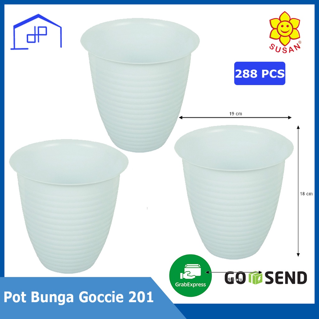 (288PCS) - Pot - Bunga Goccie 201 - Pot Plastik - Pot Tanaman - Pot Bunga Plastik
