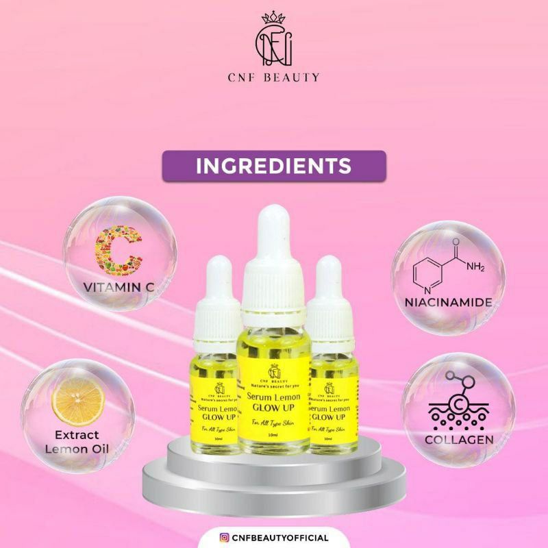 SERUM GLOW UP LEMON BY CNF BEAUTY/SERUM CNF BEAUTY/SERUM GLOWING/serum pencerah