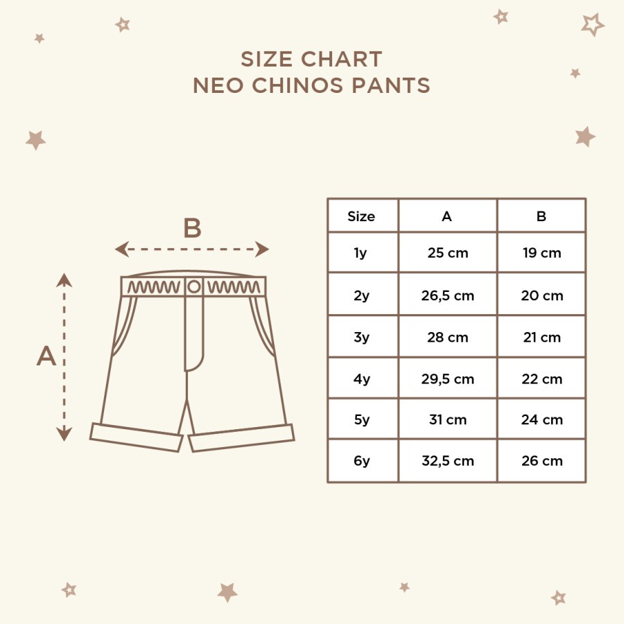 Neo Chinos Cotton Shorts by Little Palmerhaus - Celana Chinos Pendek Bayi &amp; Anak Unisex