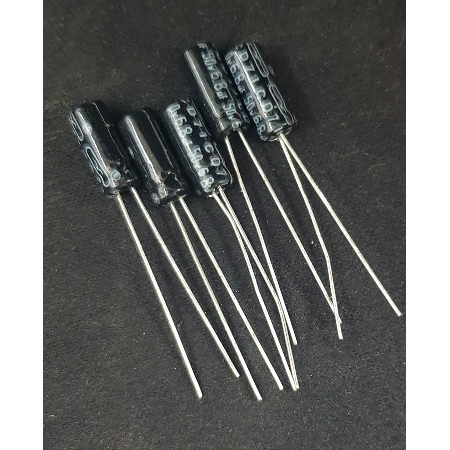 Elco Capacitor 6.8uf 50v Non Polar NP KX - Harga per 5 pcs