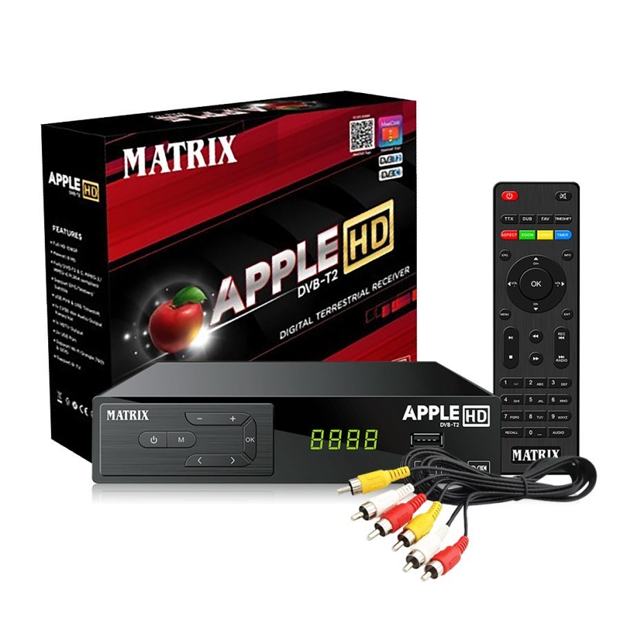 Receiver TV Set Top Box DVBT2 Matrix Apple HD TV Digital DVB T2 - Bisa Youtube