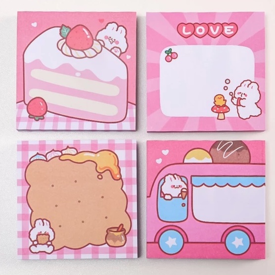 Sticky Note Memo Pad Sticky Notes Note Motif Kartun Lucu / Notepad Karakter Buku Tulis Memopad Kecil Murah Import /  Tempelan Kertas Catatan Memo Note Karakter