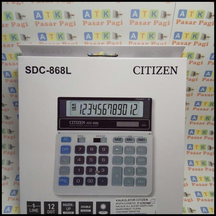 

Citizen Kalkulator Sdc -868 L Putih Original