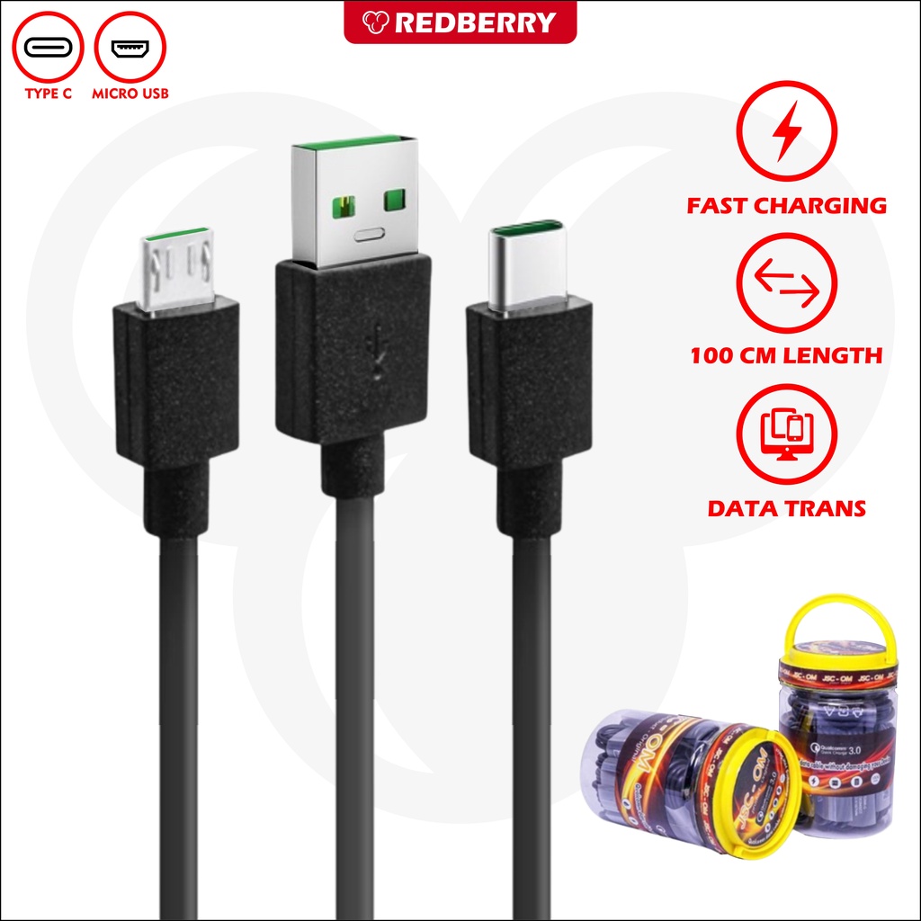 Jual 1 Toples Kabel Data Jsc03 Vooc Fast Charging Type C Micro Usb Kabel Cas Hp Android 3876