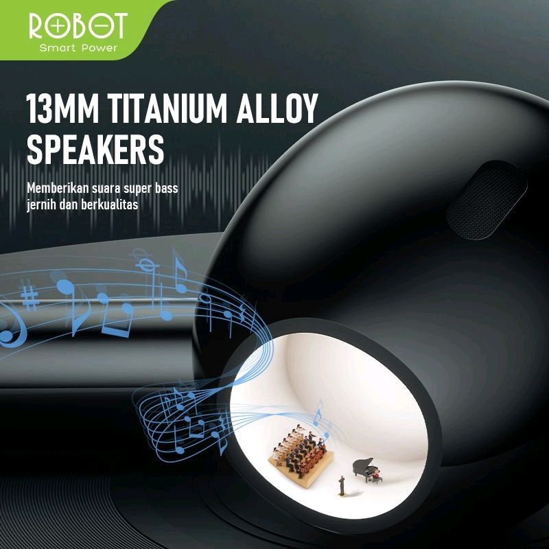 HEADSET BLUETOOTH TWS WATERPROOF IPX4 ROBOT FLYBUDS T10