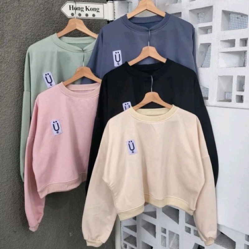 Sweater croope wanita U CROOPE baju crop wanita terbaru