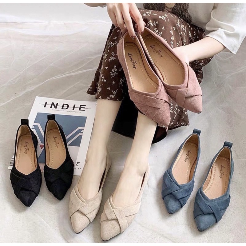 Sepatu Flat Wanita Sepatu Kerja Wanita Sepatu Formal Wanita Sepatu Empuk Wanita Sepatu Heels Pendek 