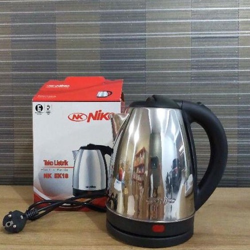 NIKO TEKO LISTRIK NK EK 18 ELECTRIC KETTLE STAINLESS 1,8 LITER