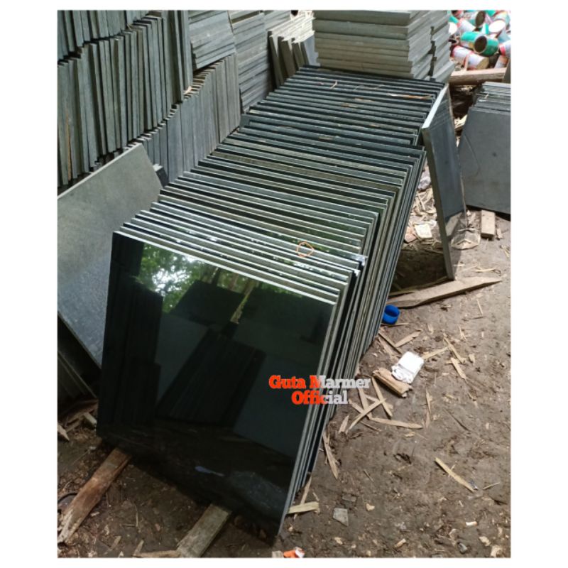 Lembaran Batu Andesit Granit Hitam Ukuran 60x60Cm