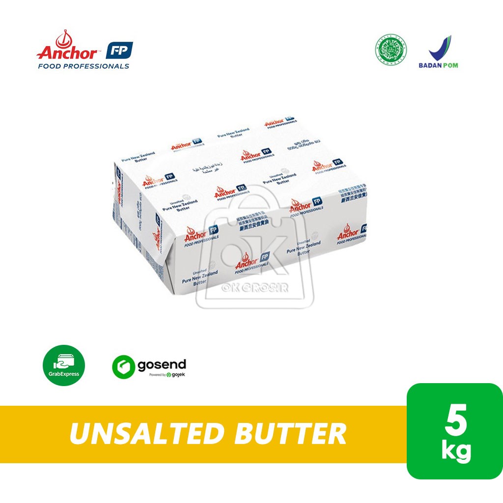 

Anchor Unsalted Butter BULK 5KG (KHUSUS INSTANT)