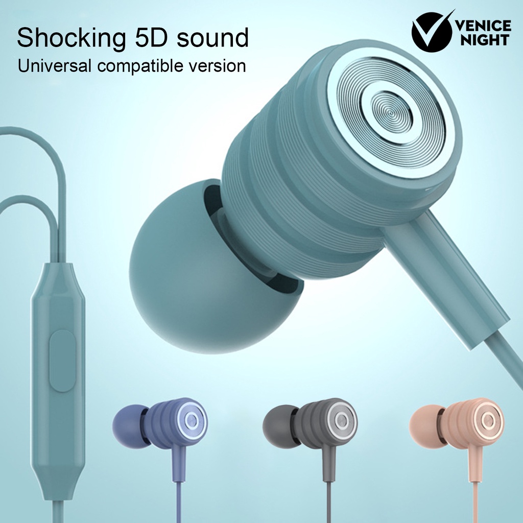 (VNEP) (Berkabel) Y01 Earphone In-ear Heavy Bass Line Control 3.5mm 5D Surround Stereo Sound Earphone untuk Olahraga