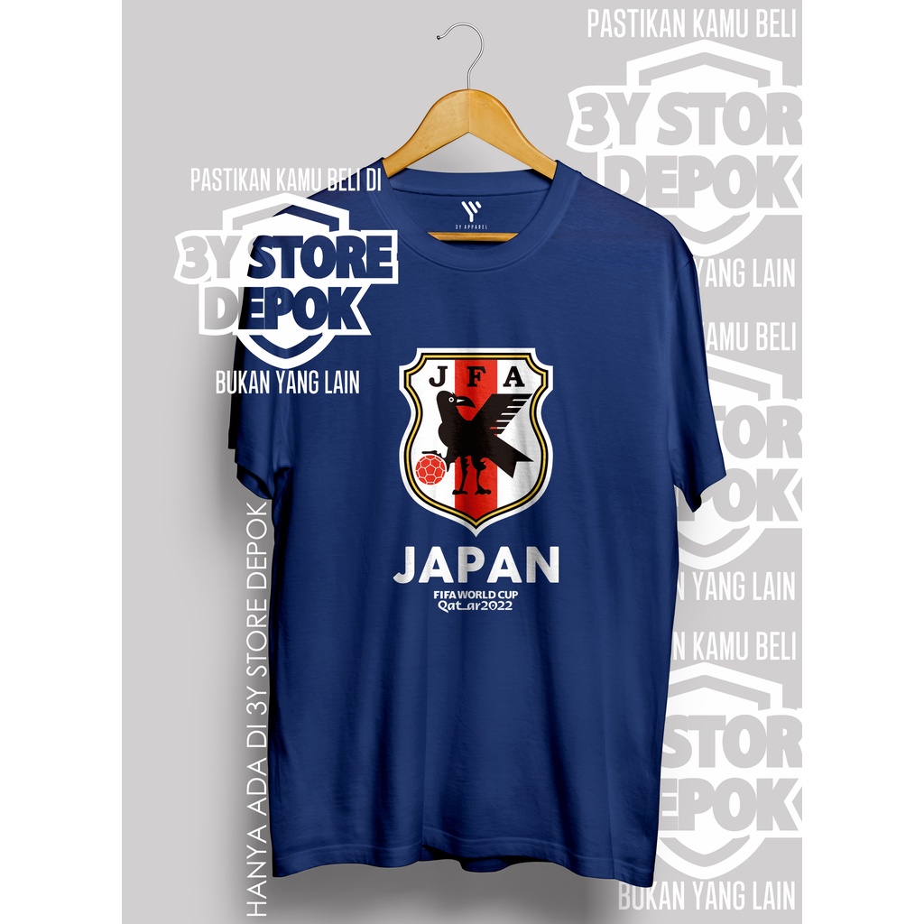KAOS PIALA DUNIA JFA JEPANG 2022 / PRIA/WANITA/ANAK - 3Y STORE DEPOK