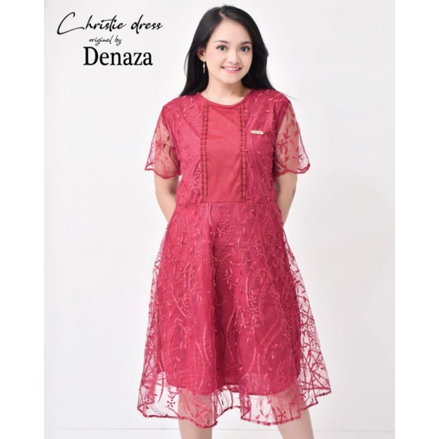 CHRISTIE DRESS // BAHAN TILLE BORDIR PREMIUM // By Denaza