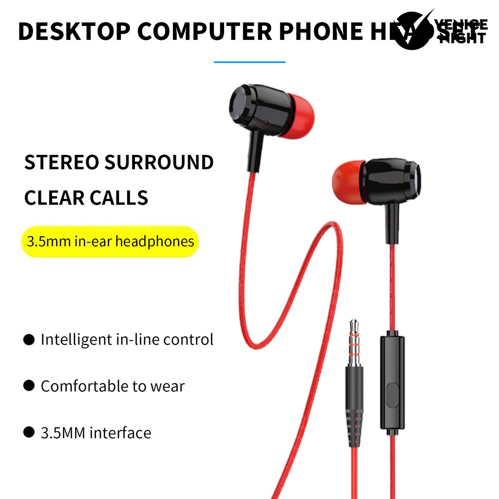 (VNEP) (Berkabel) X10A Earphone High Fidelity HD-kompatibel Panggilan Universal 3.5mm In-Ear Ponsel Earbud dengan MIC untuk Android