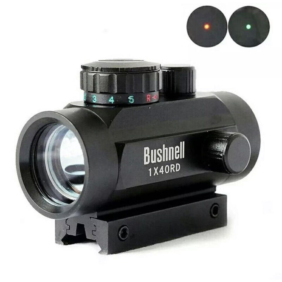 BAYAR DITEMPAT - Teleskop Bushnell reddot 1x40 green dot holosight metal Tactical RD