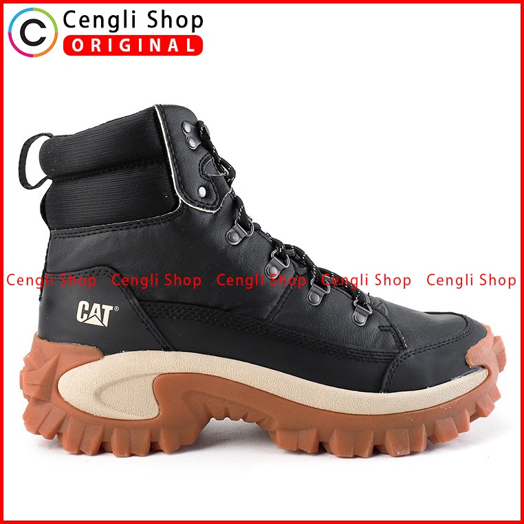 CAT-E6 SEPATU BOOT CASUAL CATERPILLAR PRIA ORIGINAL KULIT ASLI BRANDED