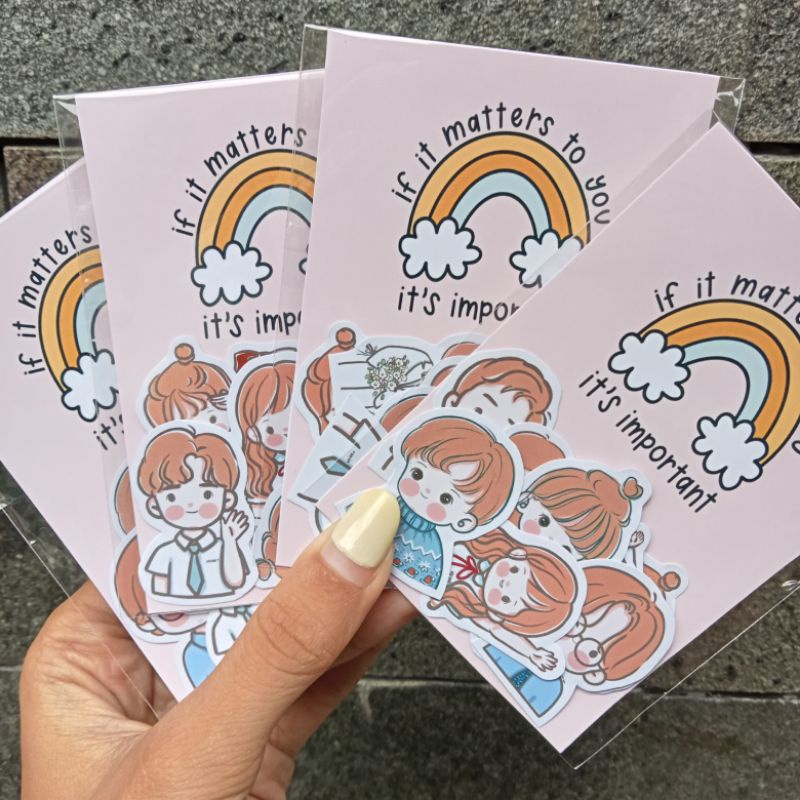 

10pcs Stiker kawai back to school korean style stiker dekorasi stiker lucu boy and girl