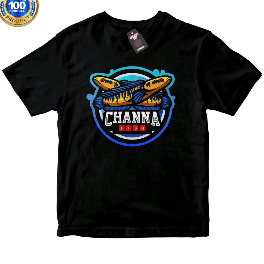 kaos anak ikan chana lucu bahan premium