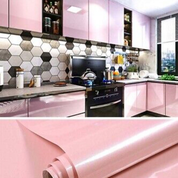 Jual Wallpaper Sticker Glossy Pink Bling Cm X Meter Stiker Perabot