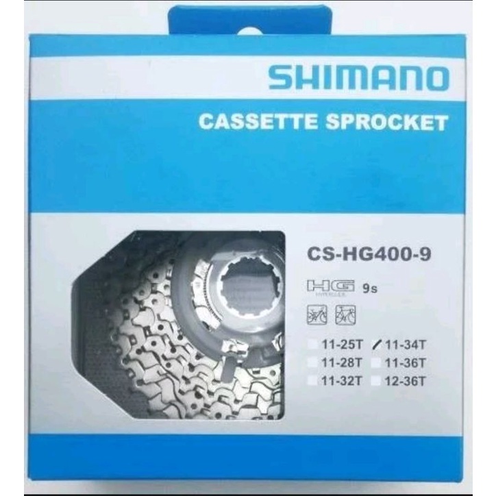 Sprocket 11T-34T Gear Shimano HG400 9sp Sprockets Gir HG 400 9 Speed Sp 11 34 T Acera Altus Alivio