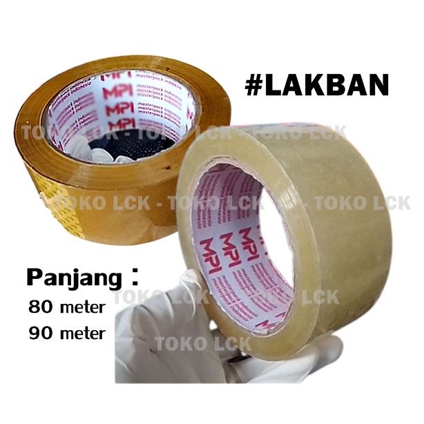 Jual Lakban Opp Mpi Tebal Panjang 80 Meter & 90 Mtr X 45 Mm & 48mm 